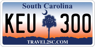 SC license plate KEU300