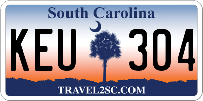 SC license plate KEU304