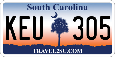 SC license plate KEU305