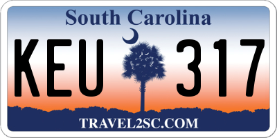 SC license plate KEU317