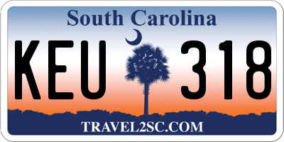 SC license plate KEU318