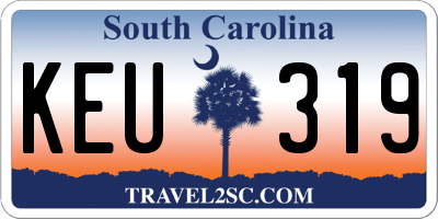 SC license plate KEU319