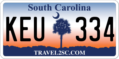 SC license plate KEU334