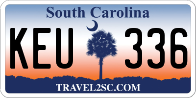 SC license plate KEU336