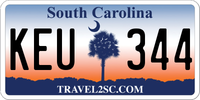 SC license plate KEU344