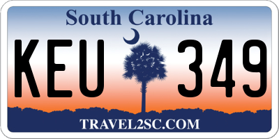 SC license plate KEU349