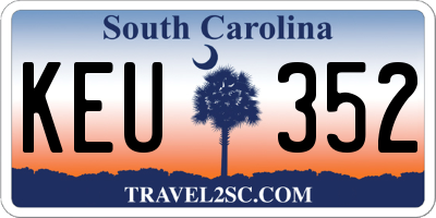 SC license plate KEU352