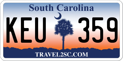 SC license plate KEU359