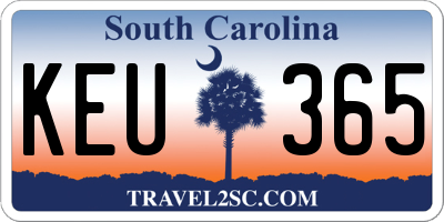 SC license plate KEU365