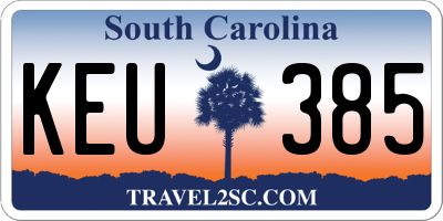 SC license plate KEU385