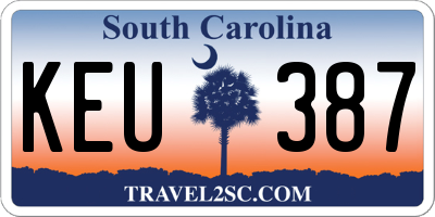 SC license plate KEU387