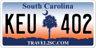 SC license plate KEU402