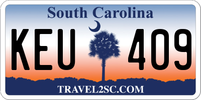 SC license plate KEU409