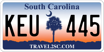 SC license plate KEU445