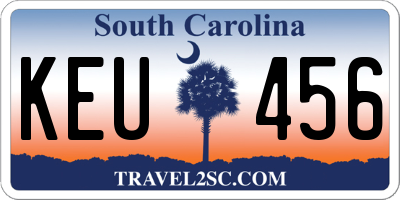 SC license plate KEU456