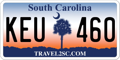 SC license plate KEU460