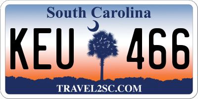 SC license plate KEU466
