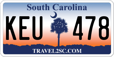 SC license plate KEU478