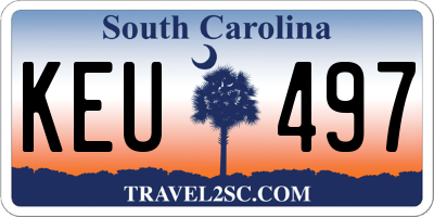 SC license plate KEU497