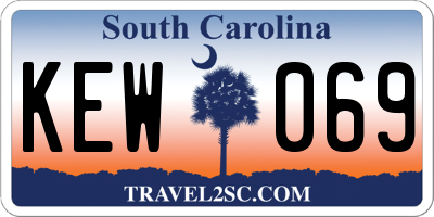 SC license plate KEW069