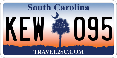 SC license plate KEW095