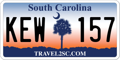 SC license plate KEW157