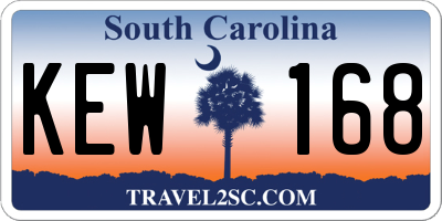 SC license plate KEW168