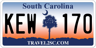 SC license plate KEW170
