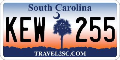 SC license plate KEW255