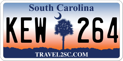 SC license plate KEW264