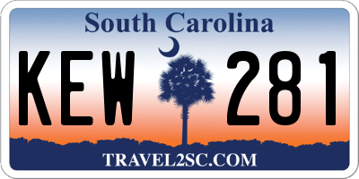 SC license plate KEW281