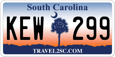 SC license plate KEW299