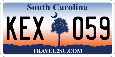 SC license plate KEX059