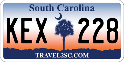 SC license plate KEX228