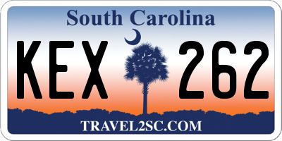SC license plate KEX262