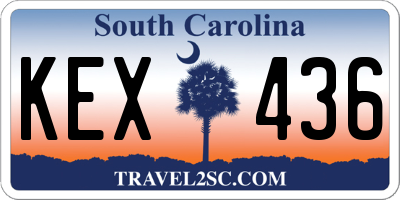 SC license plate KEX436