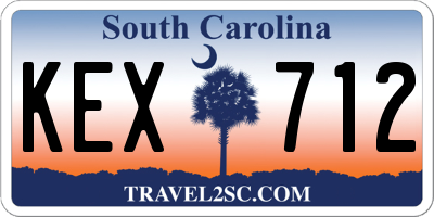 SC license plate KEX712