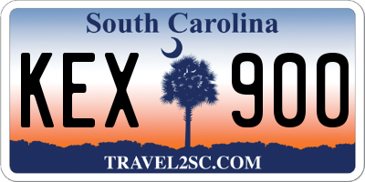SC license plate KEX900