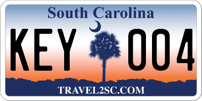 SC license plate KEY004