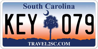 SC license plate KEY079