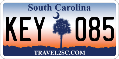 SC license plate KEY085