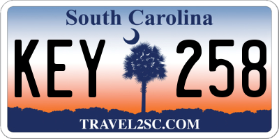 SC license plate KEY258