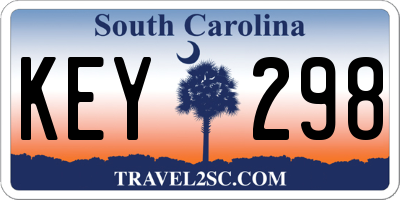 SC license plate KEY298