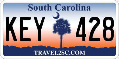 SC license plate KEY428