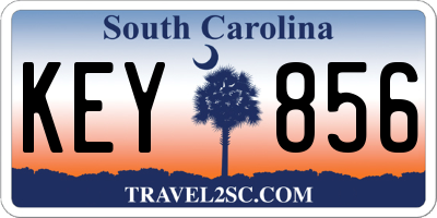 SC license plate KEY856