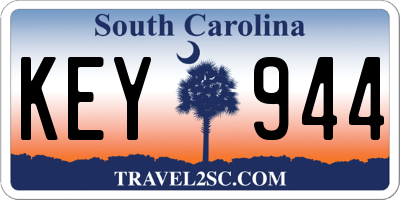 SC license plate KEY944