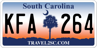 SC license plate KFA264