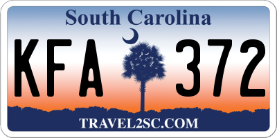 SC license plate KFA372