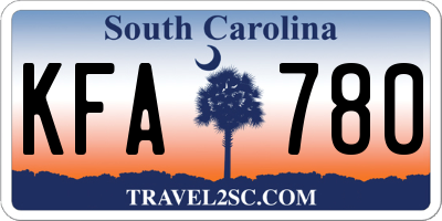SC license plate KFA780