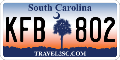 SC license plate KFB802